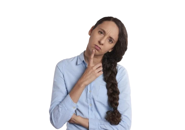 Frequently asked questions image. woman figure